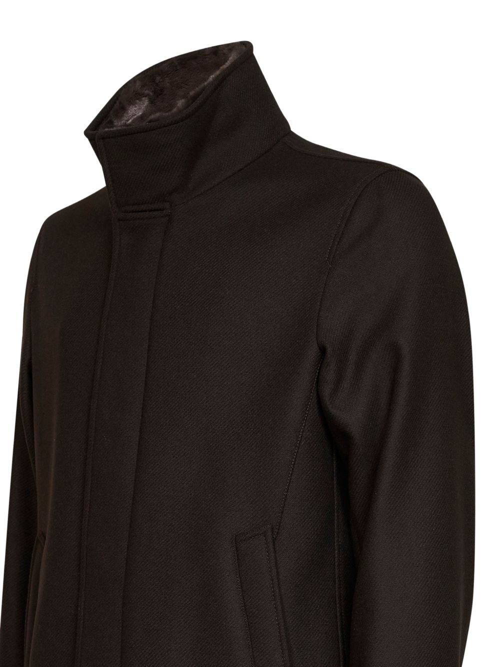 Cappotto marrone scuro monopetto 