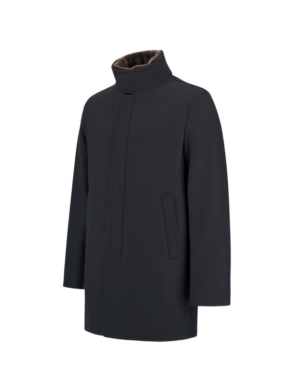 Cappotto blu navy monopetto 