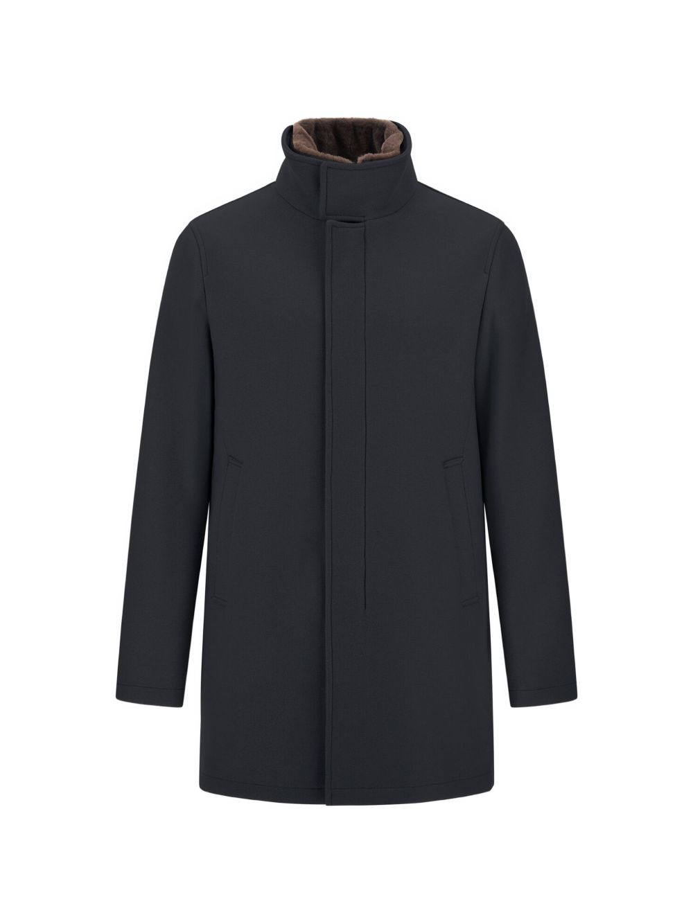 Cappotto blu navy monopetto 