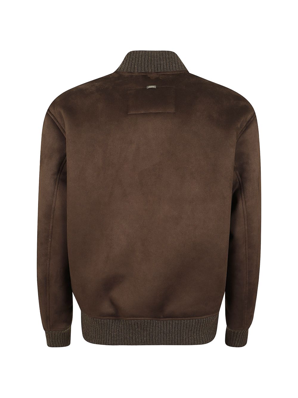 Bomber marrone effetto scamosciato 