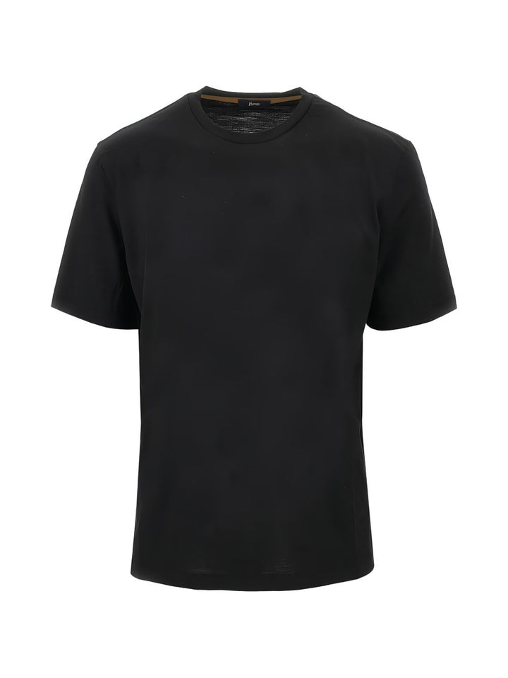 T-shirt nera girocollo 