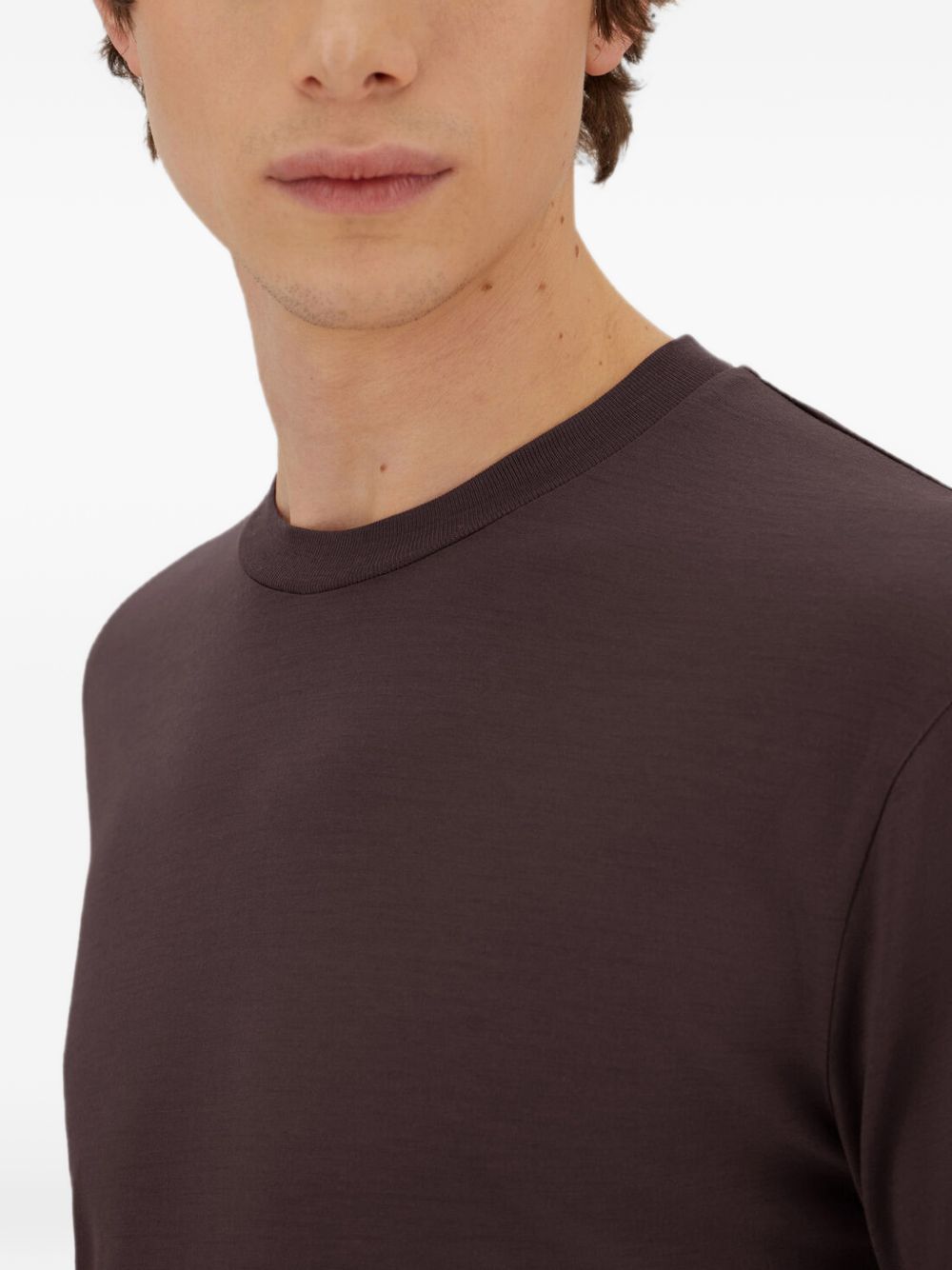 T-shirt moro scuro Herno girocollo a maniche corte 