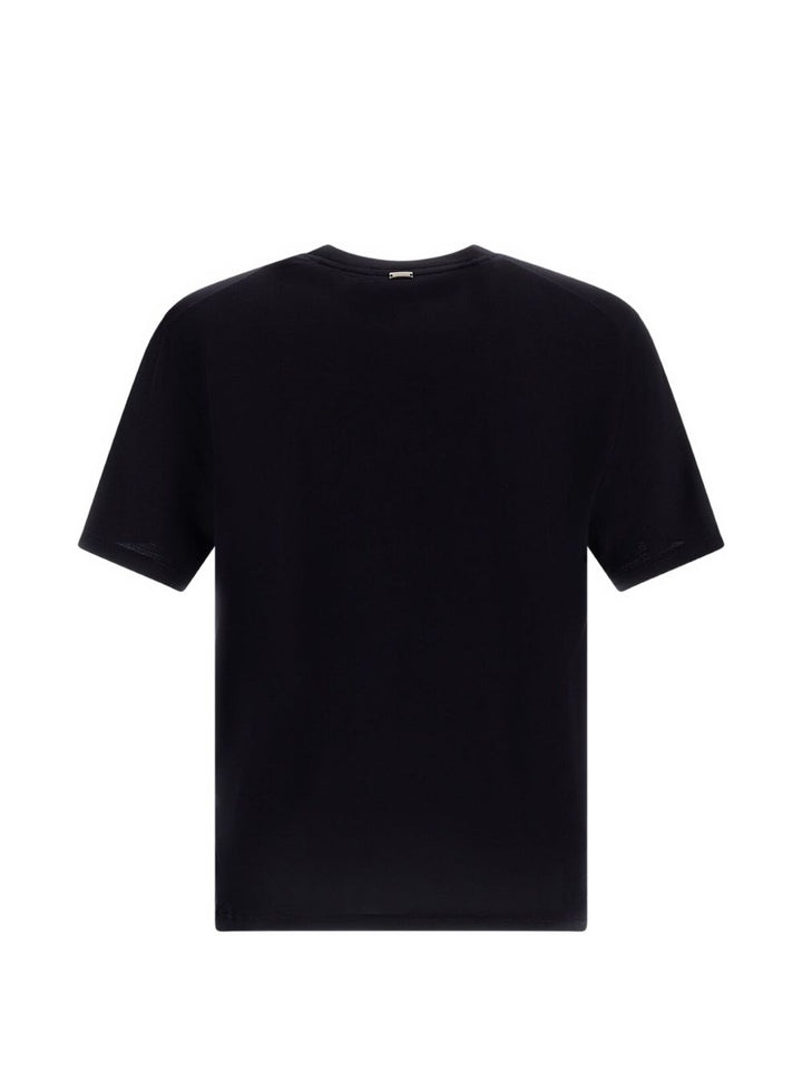 T-shirt blu Herno girocollo a maniche corte 