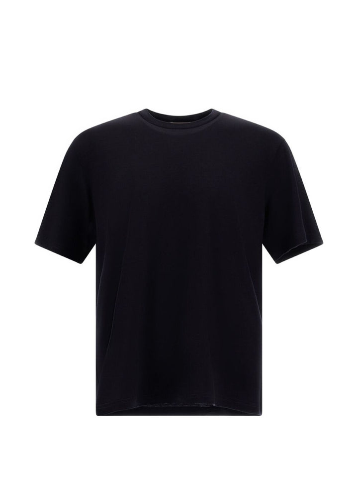 T-shirt blu Herno girocollo a maniche corte 