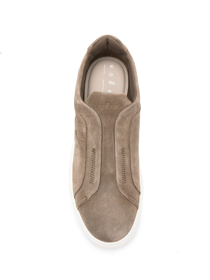 Sneakers beige senza lacci H580 