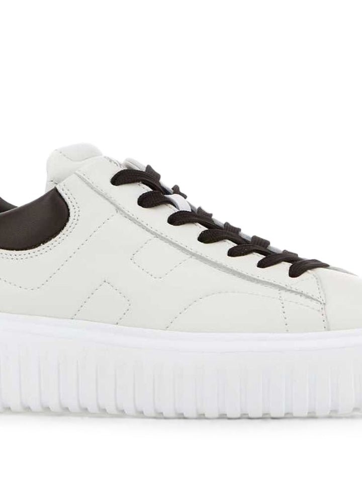 Sneakers bianche H-Stripes in pelle 