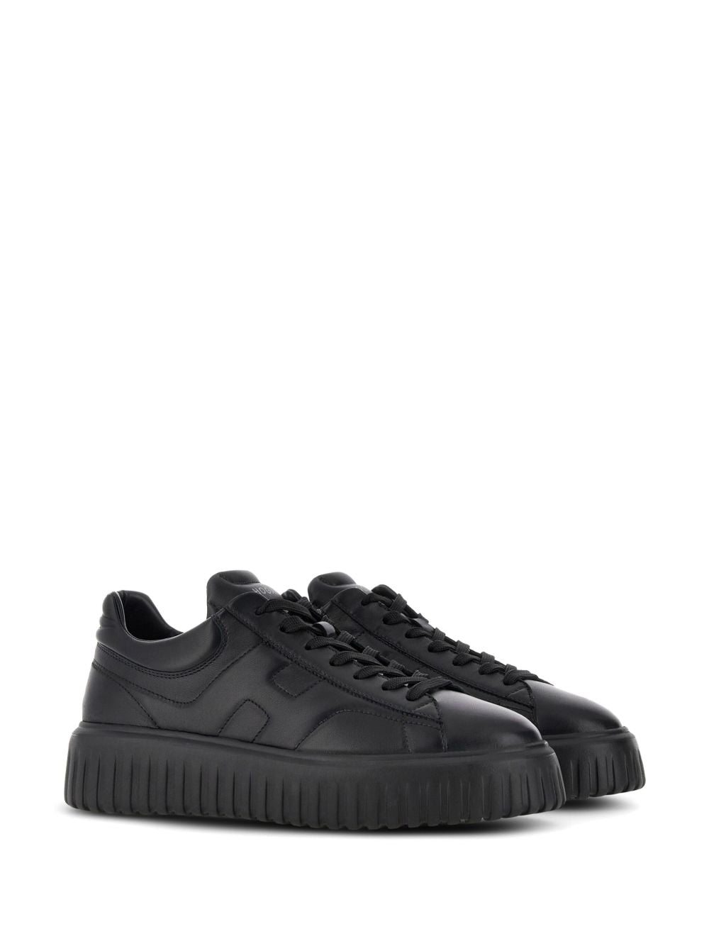 Sneakers H-Stripes nere in pelle 