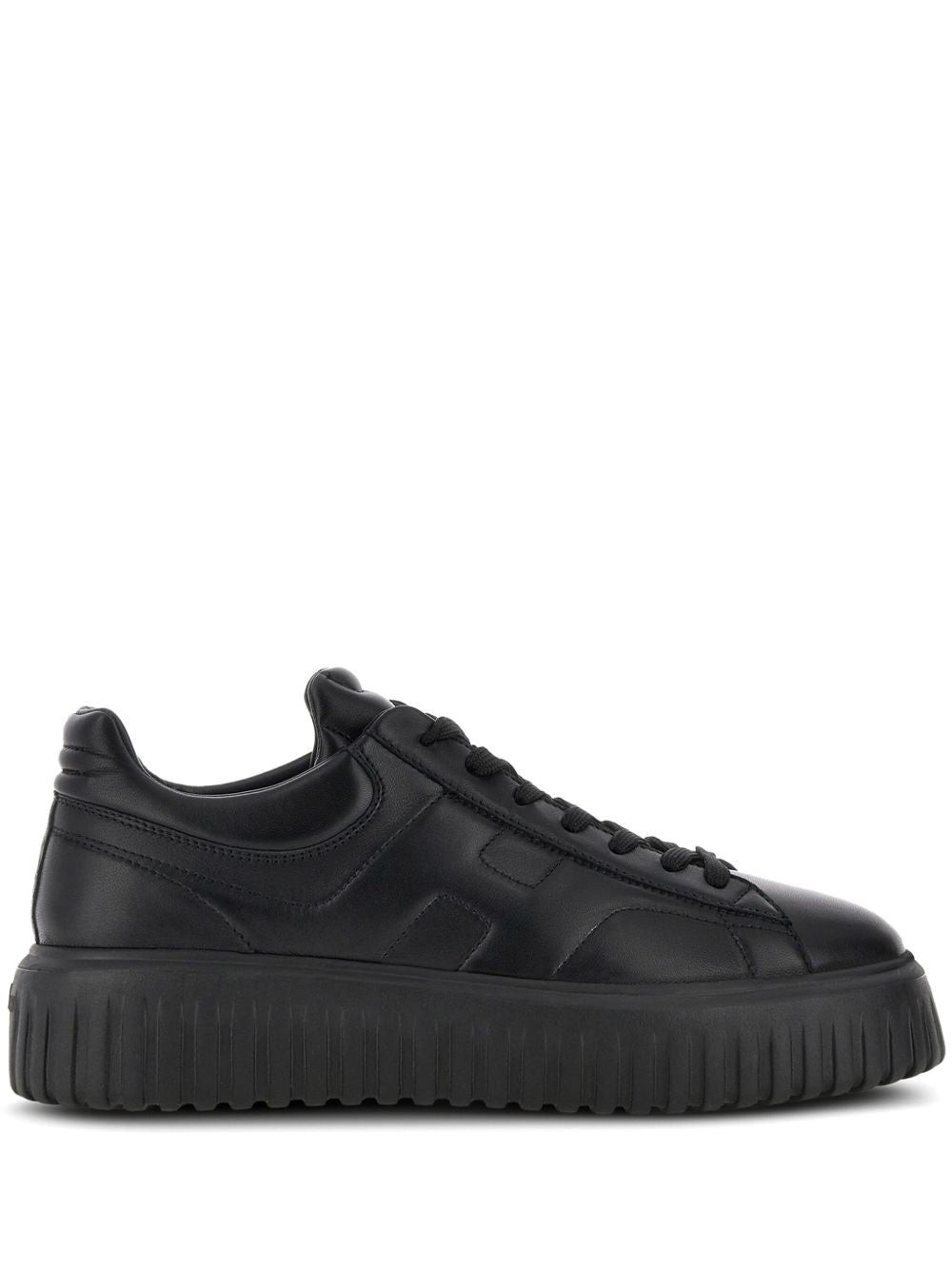 Sneakers H-Stripes nere in pelle 