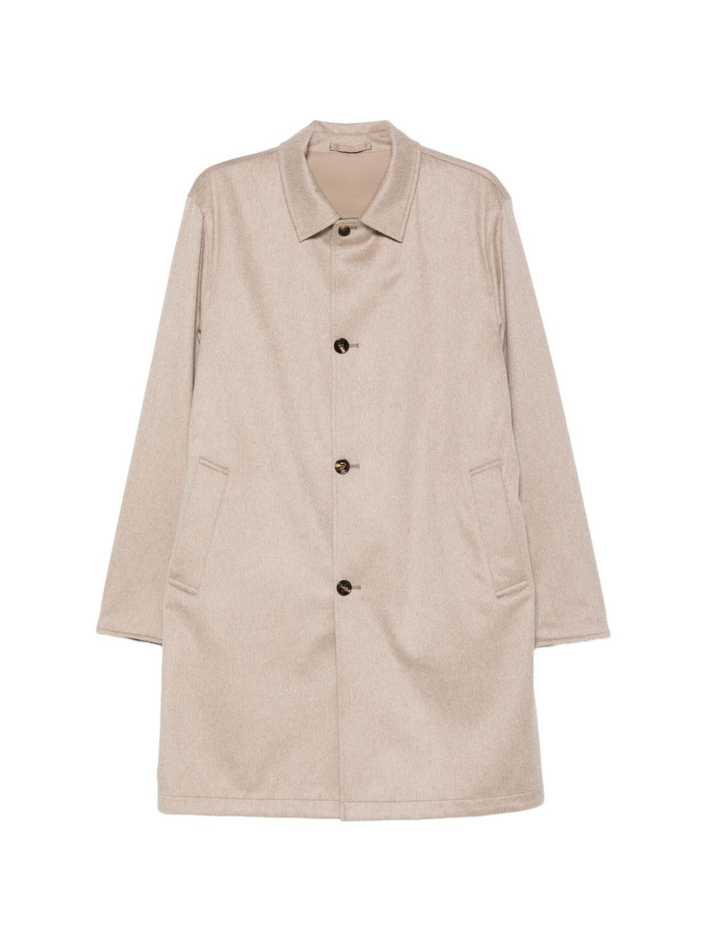 Cappotto beige reversibile in cashmere 
