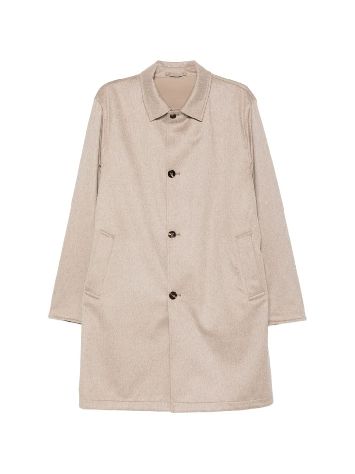 Cappotto beige reversibile in cashmere 