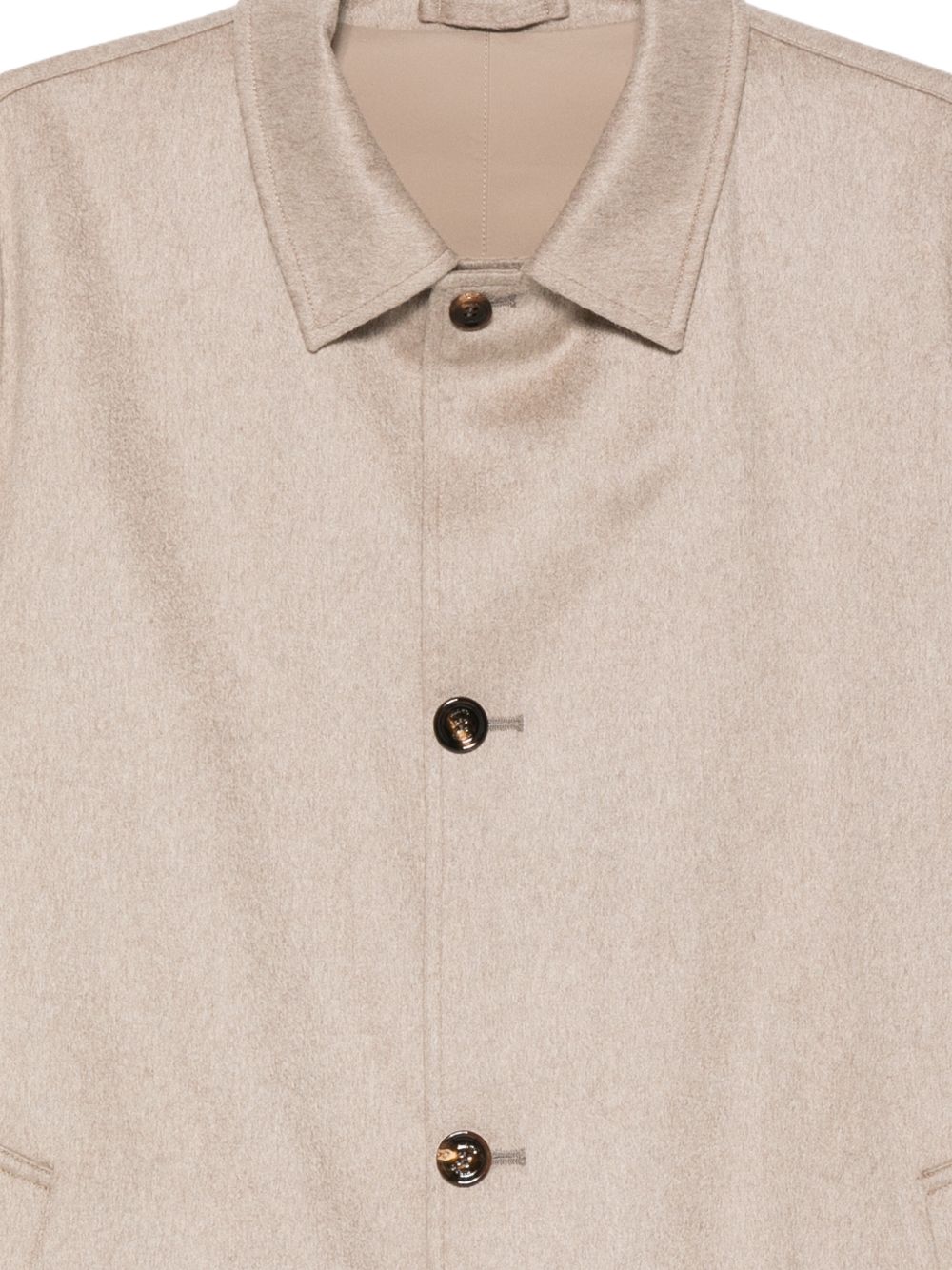 Cappotto beige reversibile in cashmere 