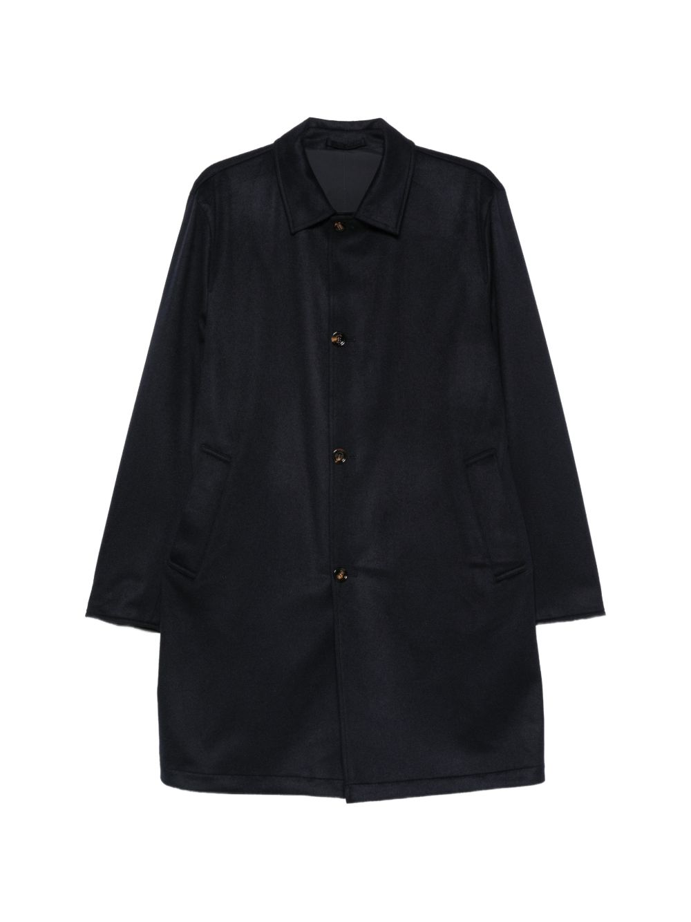 Cappotto blu navy reversibile in cashmere 