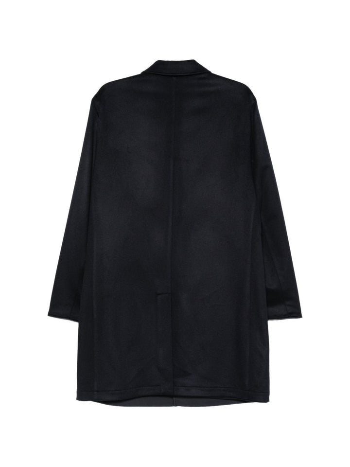 Cappotto blu navy reversibile in cashmere 