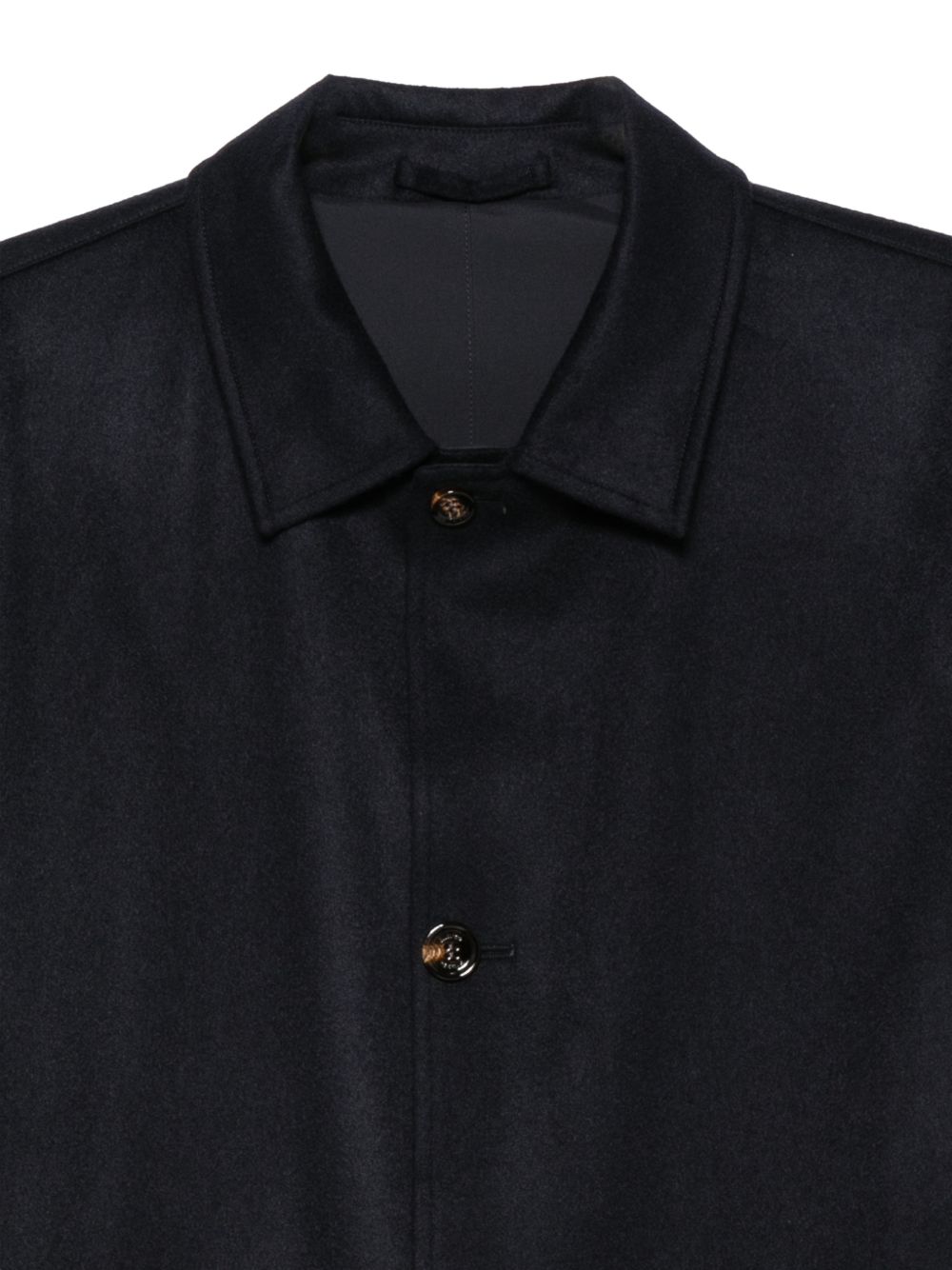 Cappotto blu navy reversibile in cashmere 