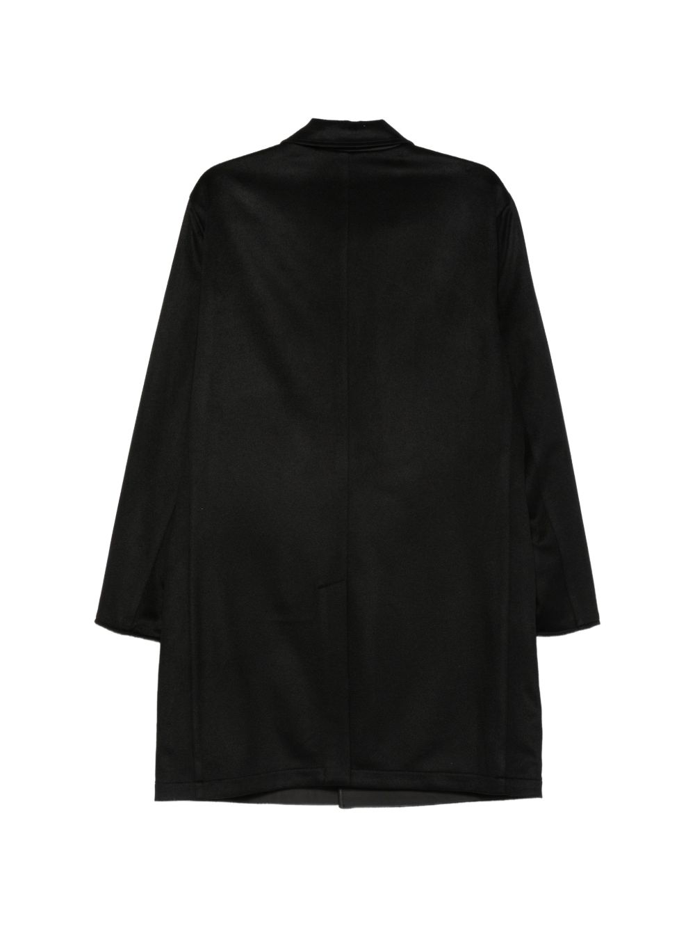 Cappotto nero monopetto reversibile in cashmere 