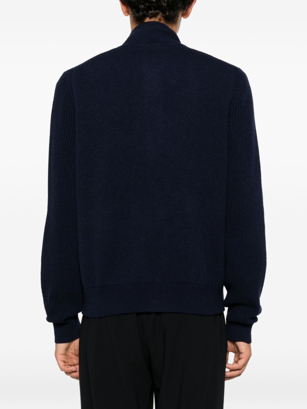 Cardigan blu navy a coste 