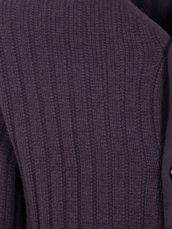 Cardigan Le Origini marrone a coste 