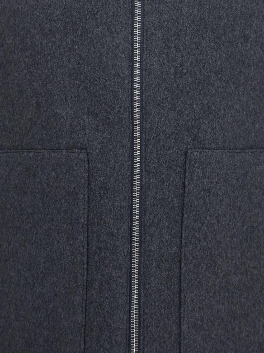 Gilet grigio medio in lana e cashmere 