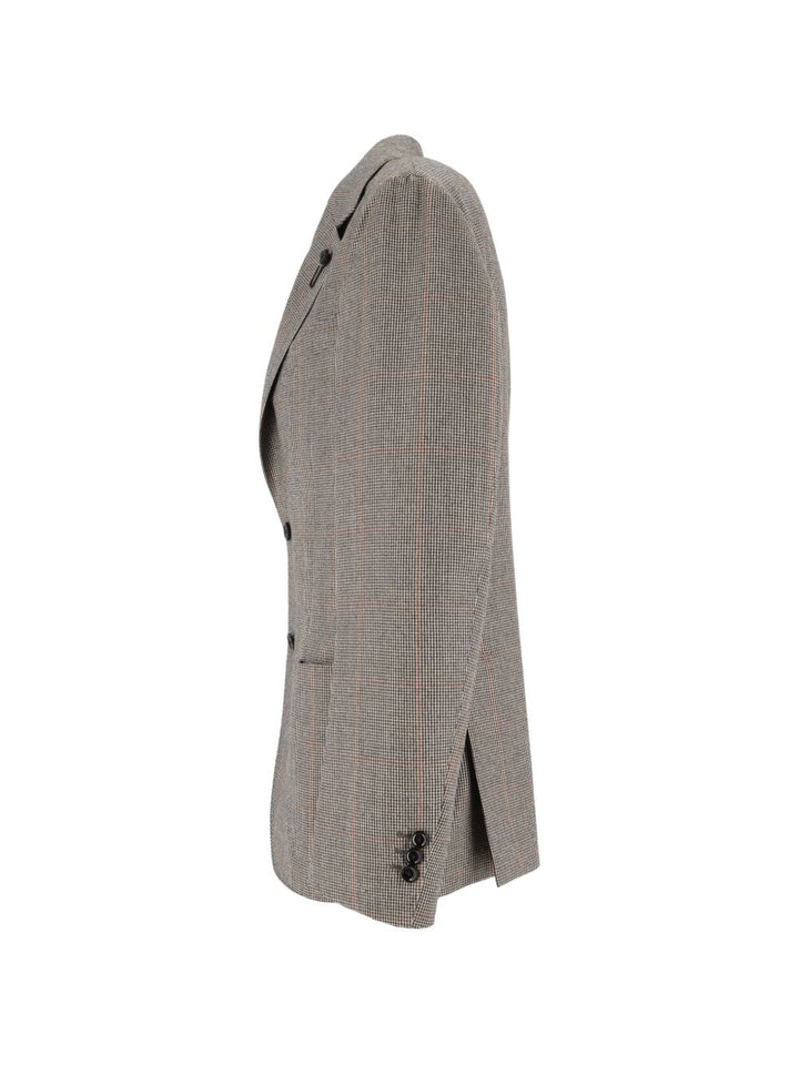 Blazer Roma Principe di Galles marrone/beige 