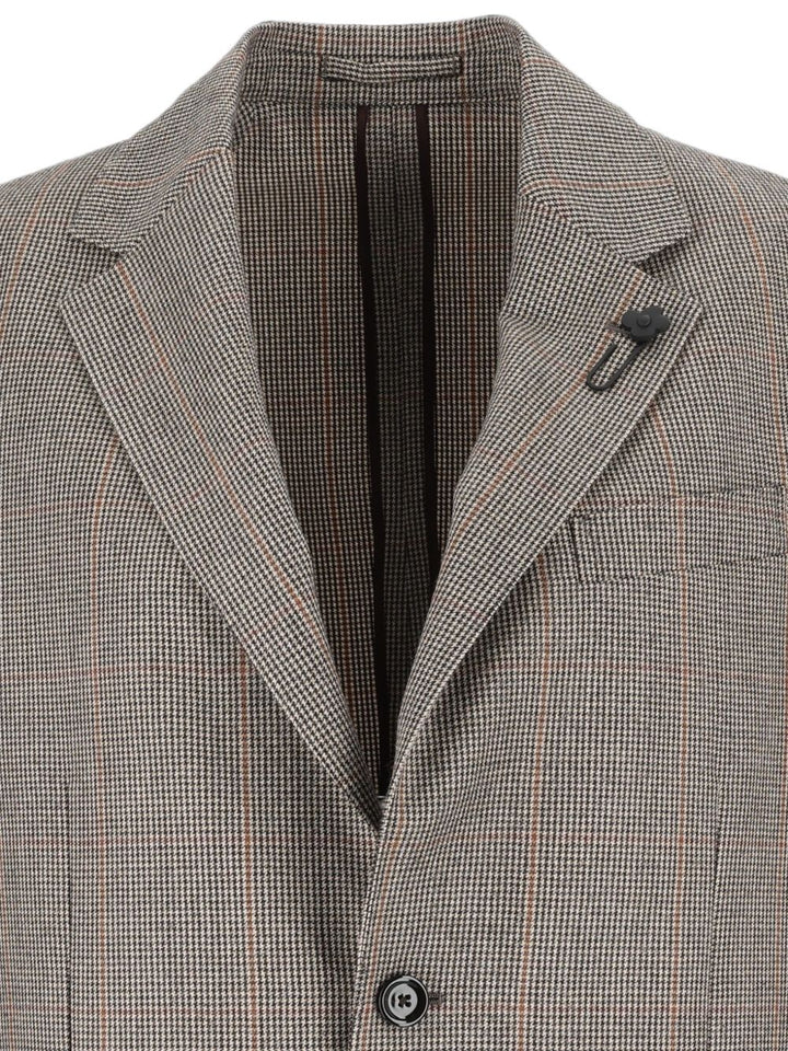 Blazer Roma Principe di Galles marrone/beige 