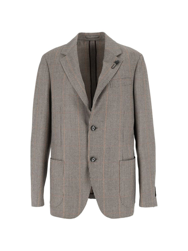 Blazer Roma Principe di Galles marrone/beige 