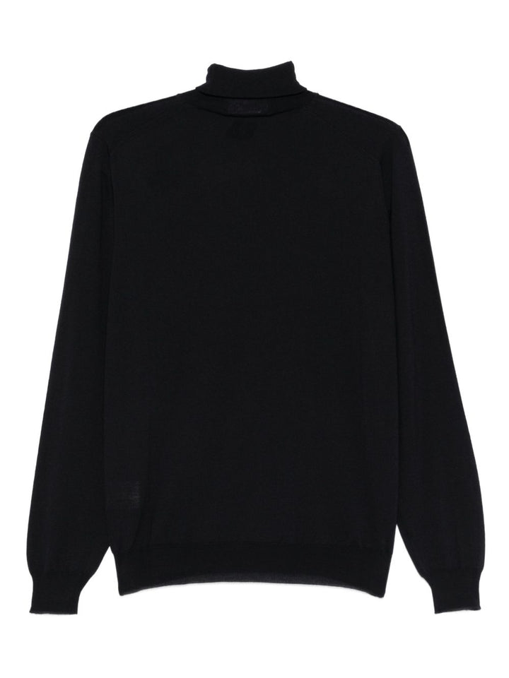 Maglione blu in lana vergine 