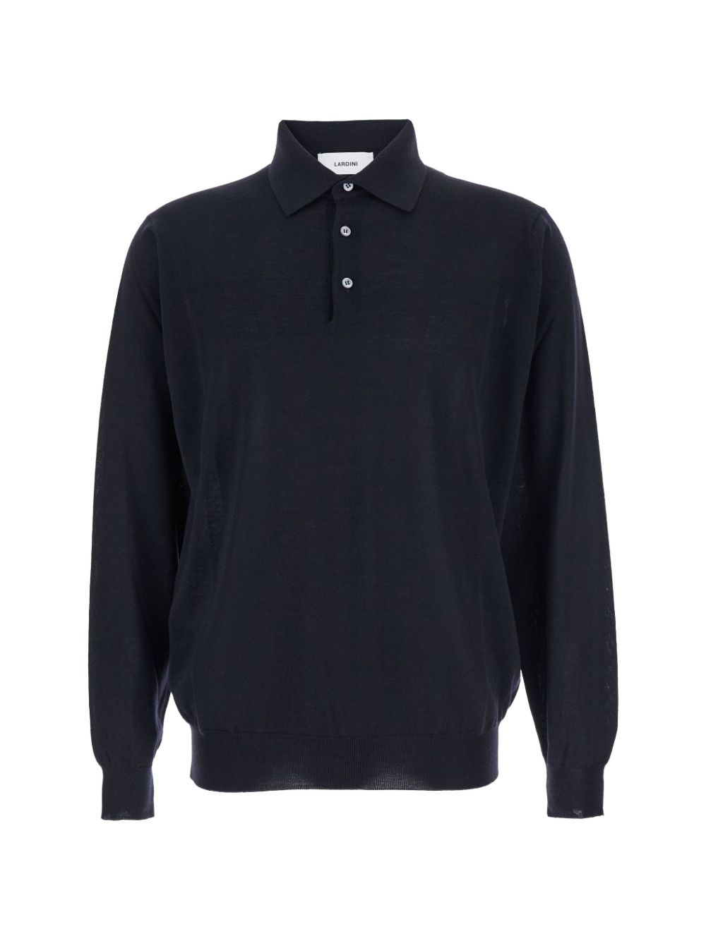 Polo blu a maniche lunghe 