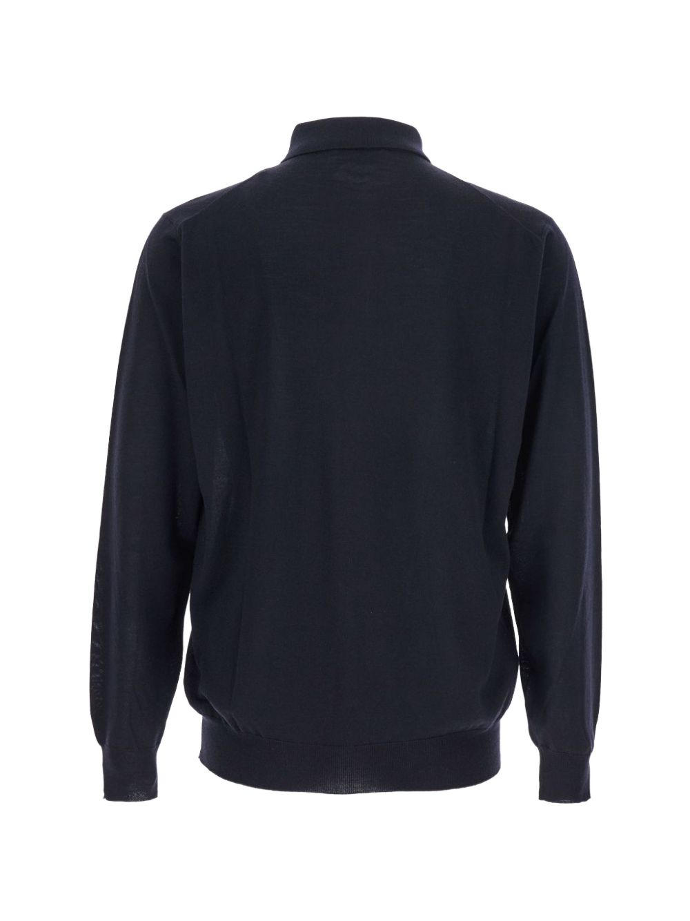Polo blu a maniche lunghe 