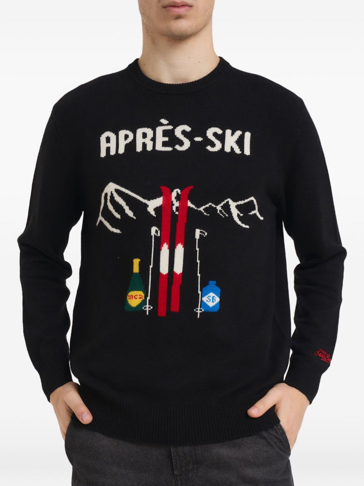 Maglione nero MC2 Saint Barth Heron Après-ski 