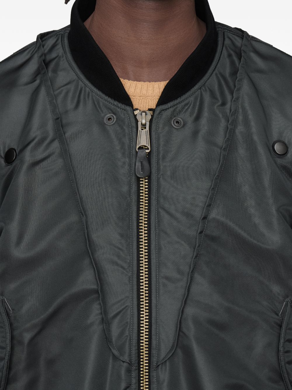 Bomber reversibile grigio scuro 