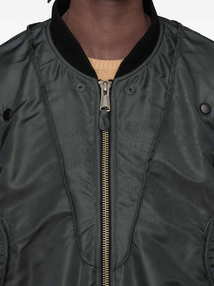 Bomber reversibile grigio scuro 