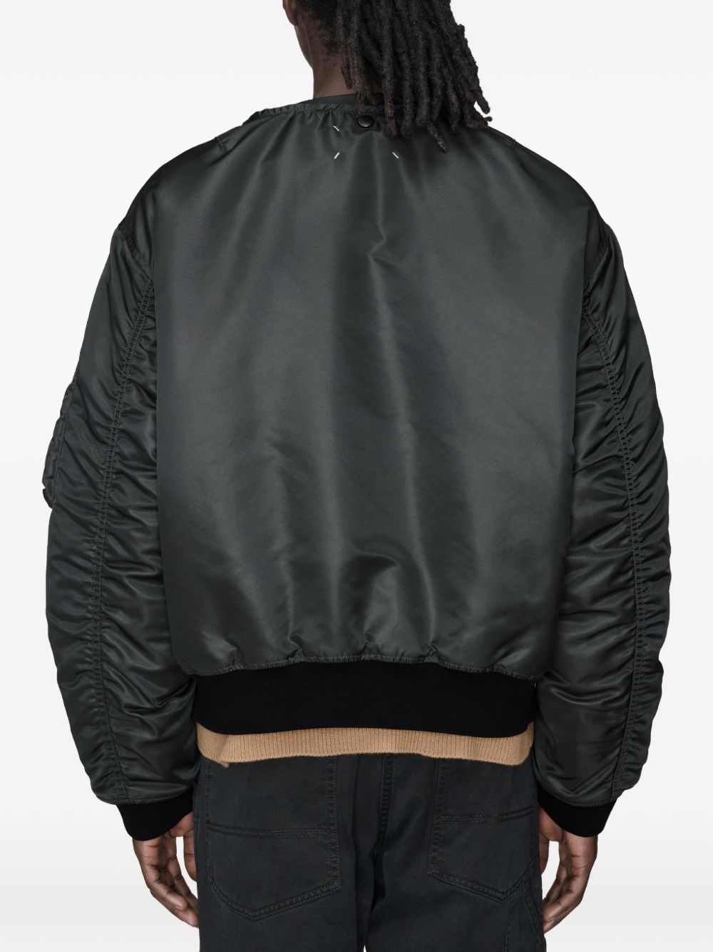 Bomber reversibile grigio scuro 