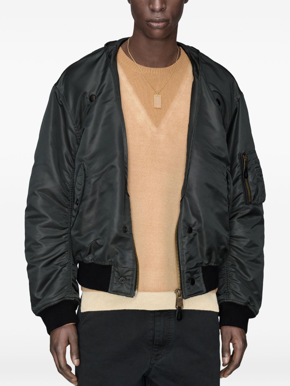 Bomber reversibile grigio scuro 