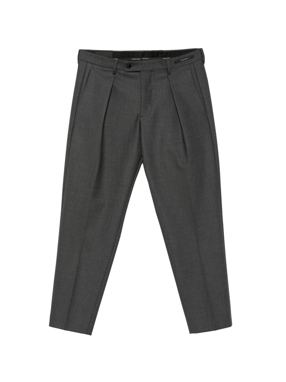 Pantaloni antracite Freddy affusolati con pieghe 