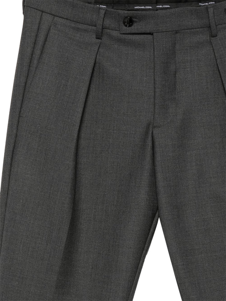 Pantaloni antracite Freddy affusolati con pieghe 