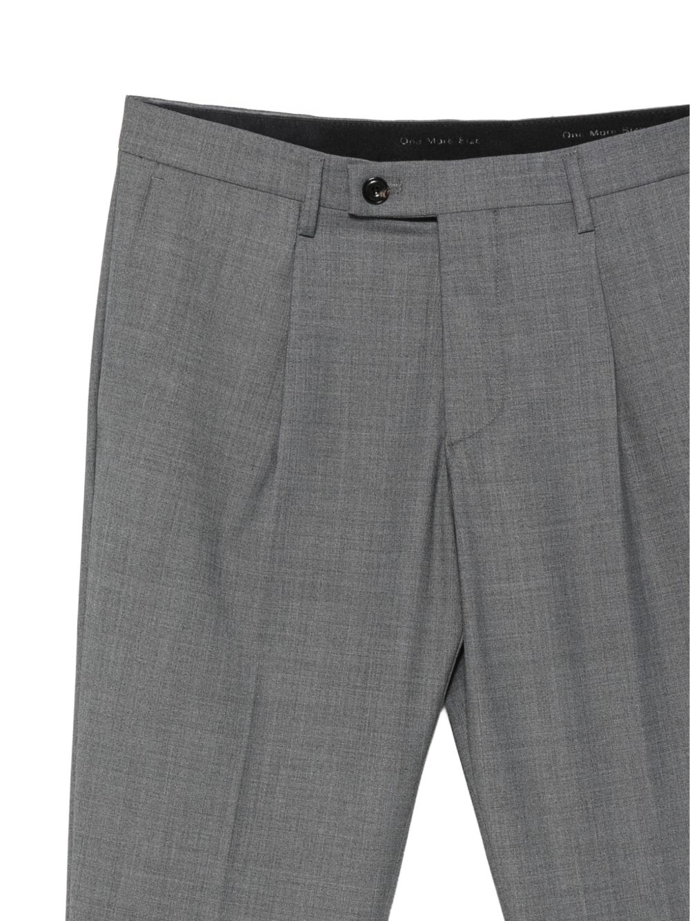 Pantaloni grigi Frederick con pieghe e risvolto 
