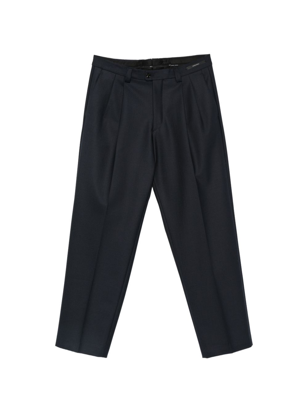 Pantaloni blu navy Harrison sartoriali con pieghe 