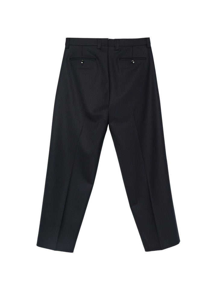 Pantaloni blu navy Harrison sartoriali con pieghe 