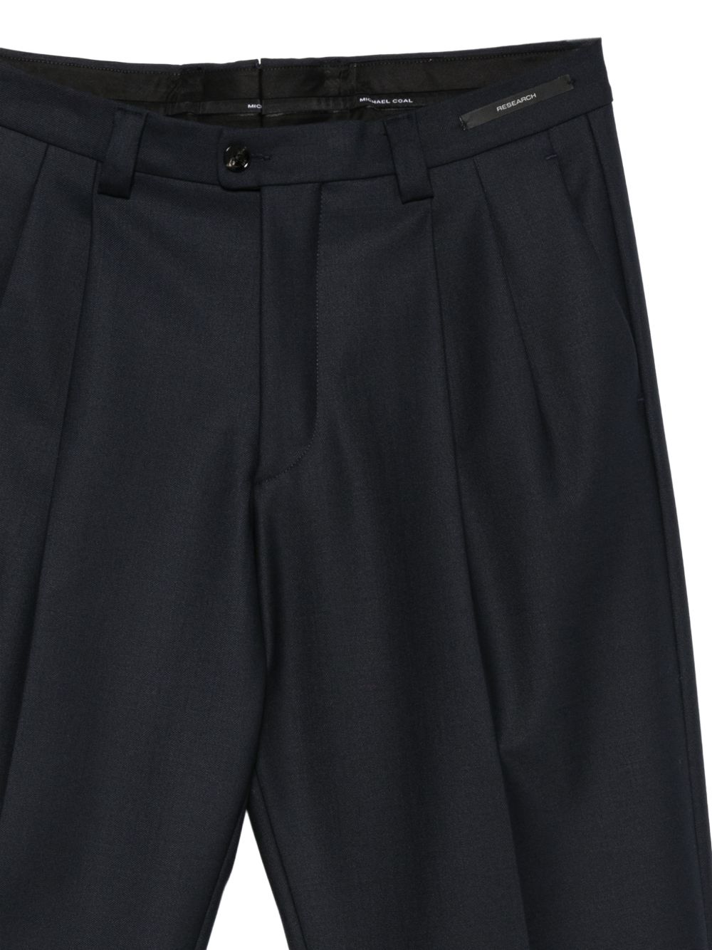 Pantaloni blu navy Harrison sartoriali con pieghe 