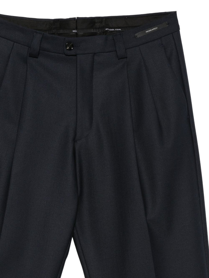 Pantaloni blu navy Harrison sartoriali con pieghe 