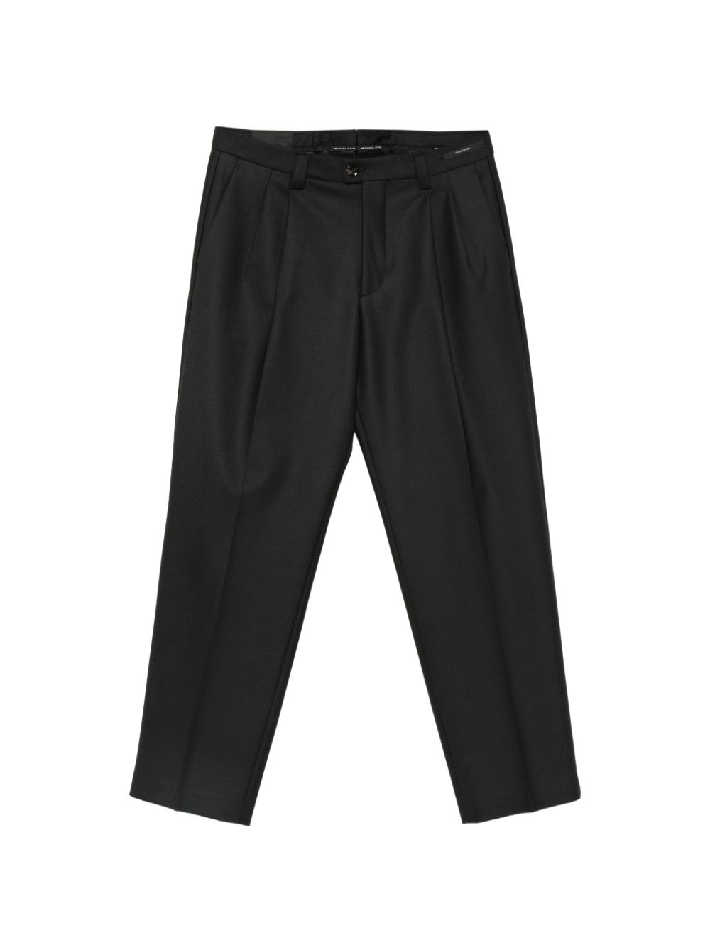 Pantaloni neri Harrison sartoriali con pieghe 