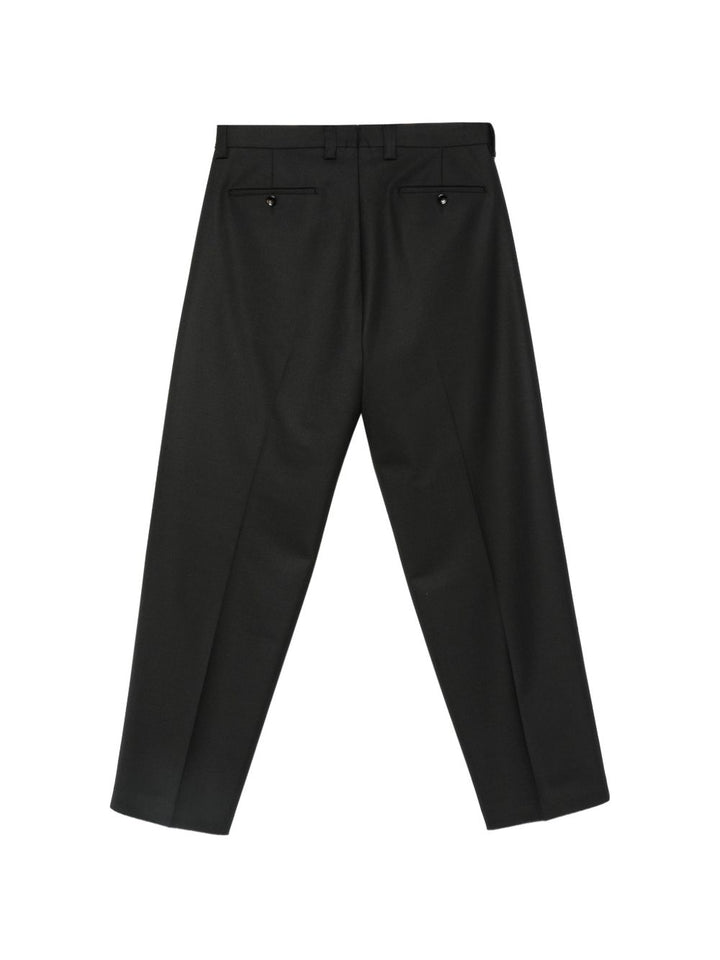 Pantaloni neri Harrison sartoriali con pieghe 