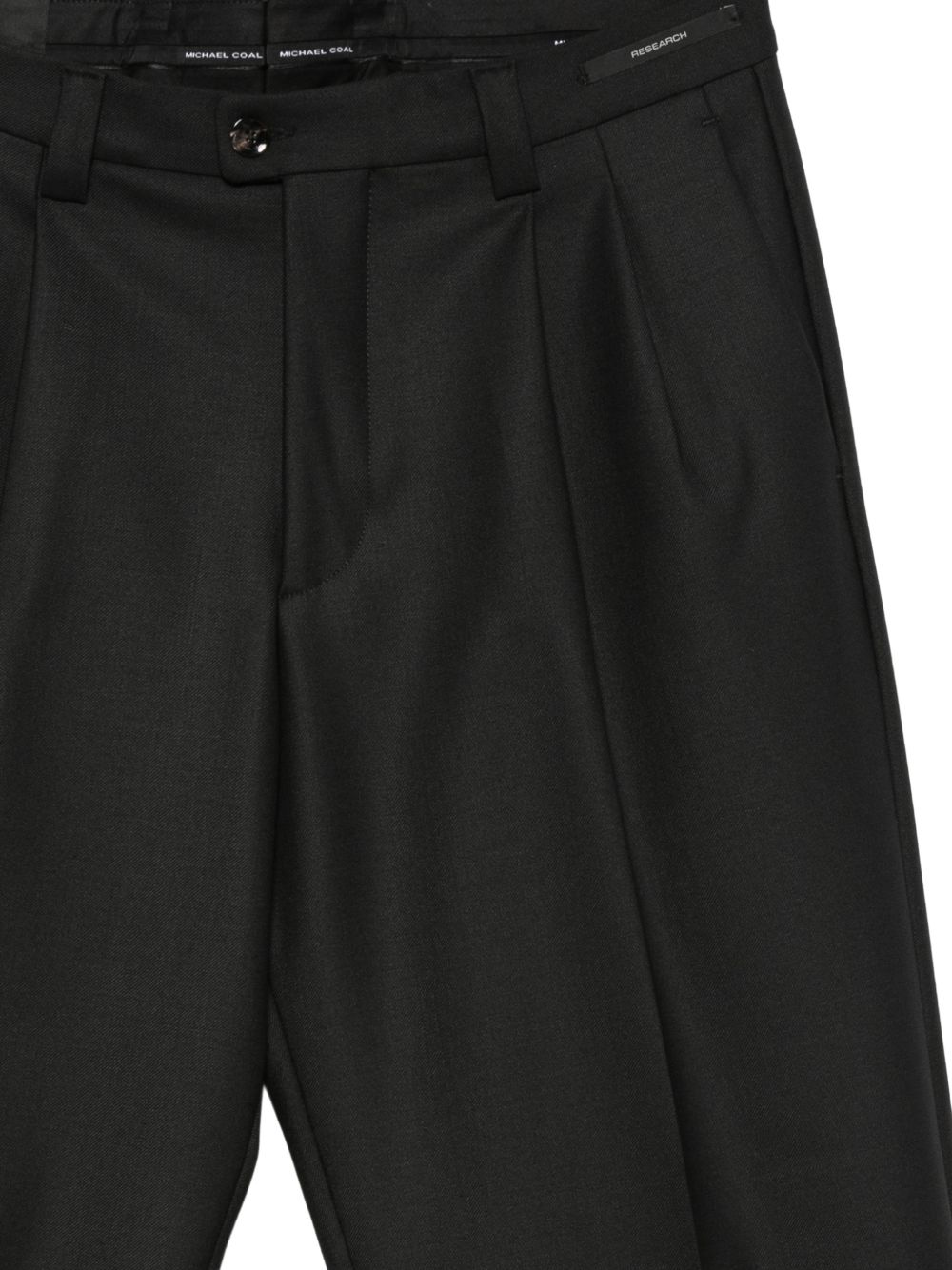 Pantaloni neri Harrison sartoriali con pieghe 