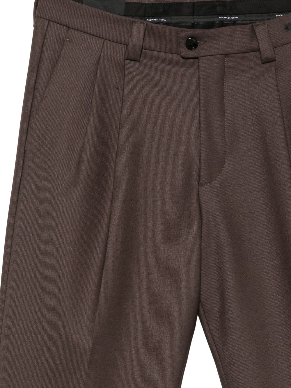 Pantaloni marroni Harrison sartoriali con pieghe 