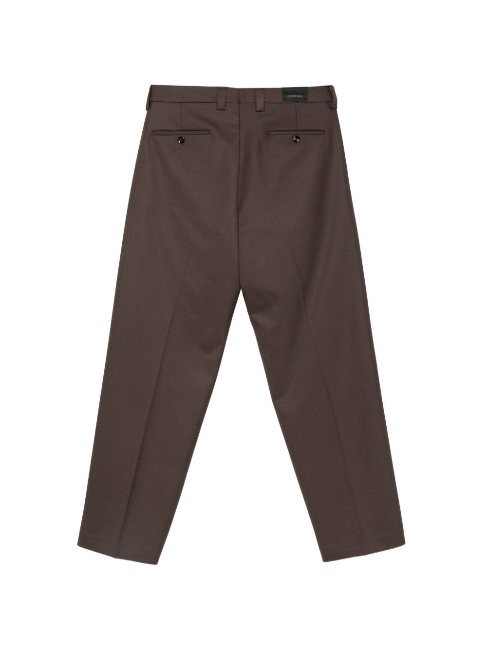 Pantaloni marroni Harrison sartoriali con pieghe 