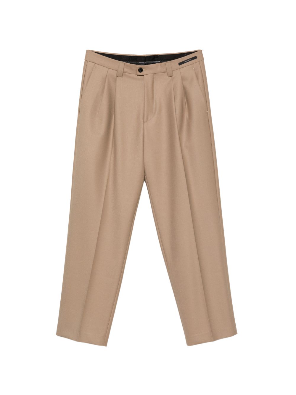 Pantaloni beige Harrison sartoriali con pieghe 