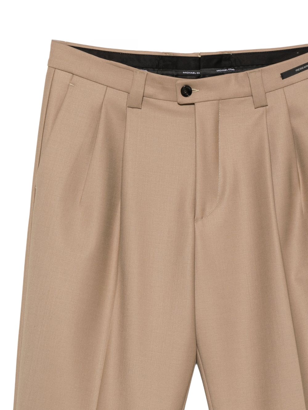 Pantaloni beige Harrison sartoriali con pieghe 