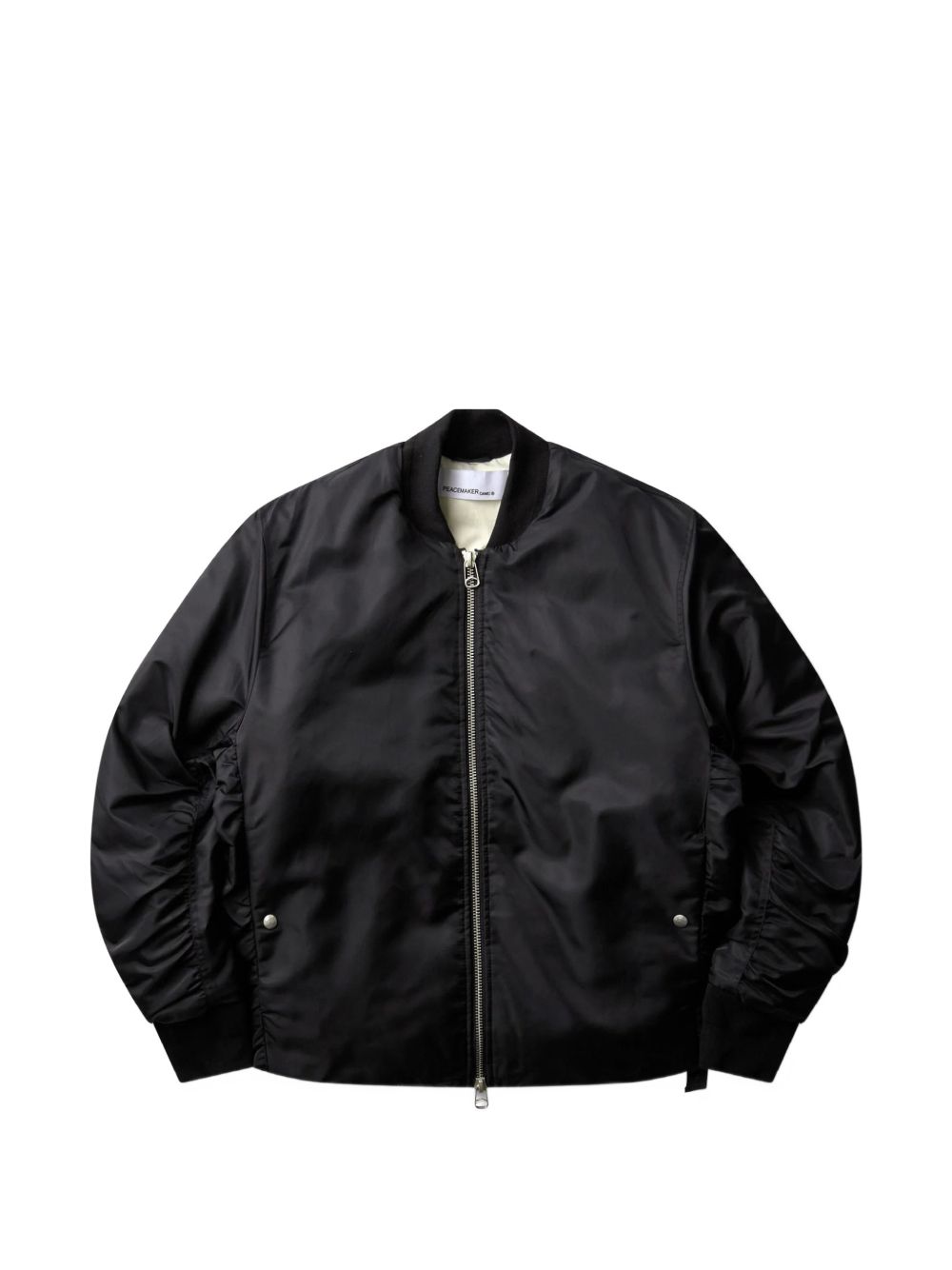 Bomber nero con ricamo Peacemaker OAM 