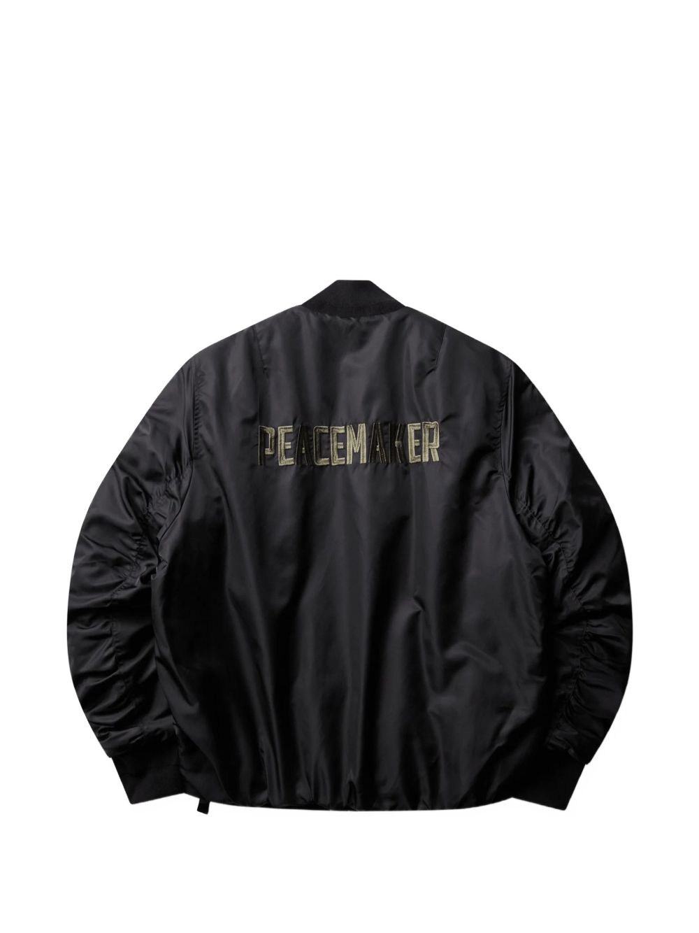 Bomber nero con ricamo Peacemaker OAM 