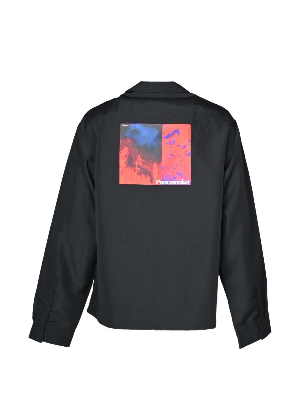 Camicia nera Oamc Peacemaker con stampa grafica 